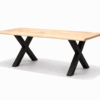 Eiken eettafel rechthoekig boomstamrand Xpoot