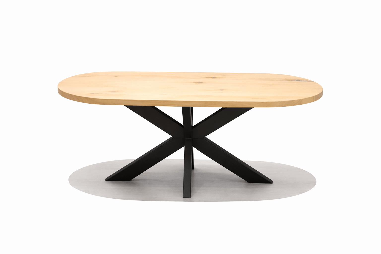 eiken eettafel ovaal edge