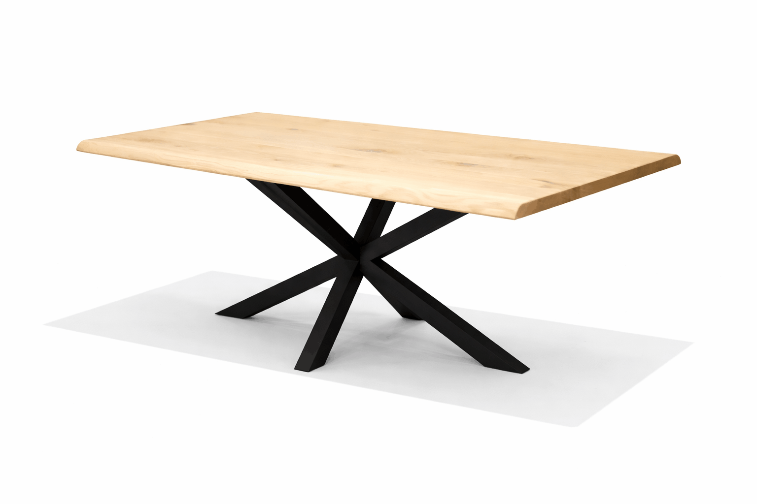 eiken eettafel rechthoekig boomstamrand boro