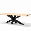 eiken eettafel rechthoekig boomstamrand core