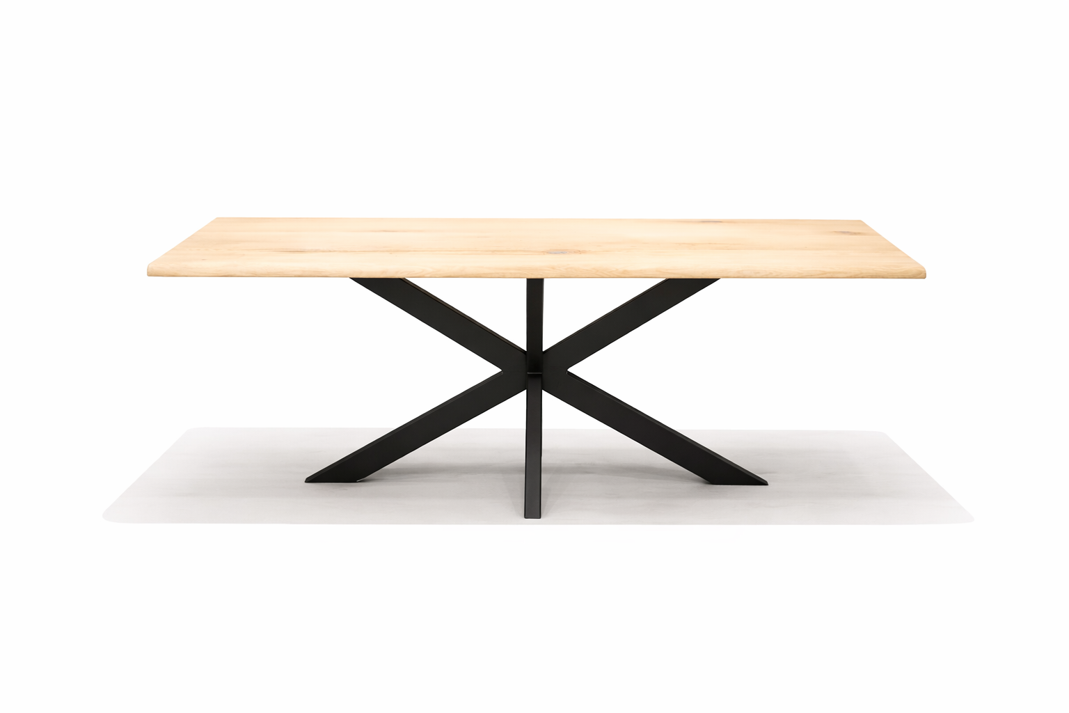 eiken eettafel rechthoekig boomstamrand vero